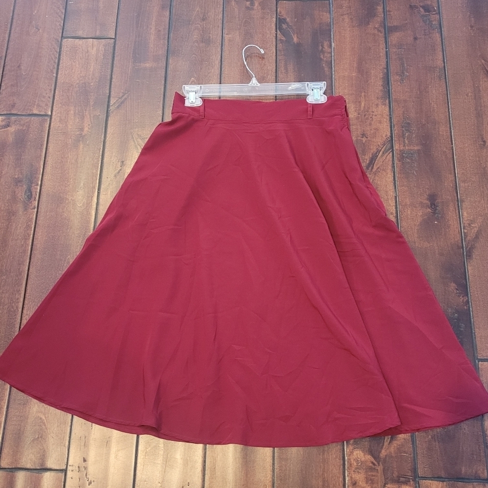 Modcloth Red A-Line Skirt - Picture 4 of 7